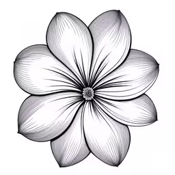 an ink drawing of a flower,an ink drawing flower design by person