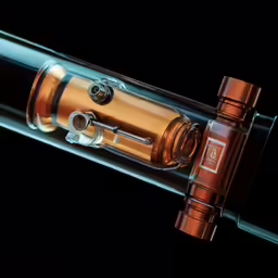 the large tube and the small tube are connected