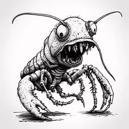 an angry looking creature with its mouth open