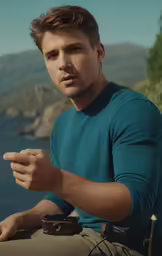 a man with headphones and an open wristband