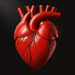 a heart in the dark with lots of blood