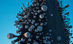 a group of trees with spikes growing on them