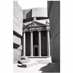 an image of architectural structure in black and white