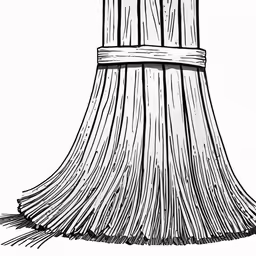 the old fashioned broom is used for cleaning