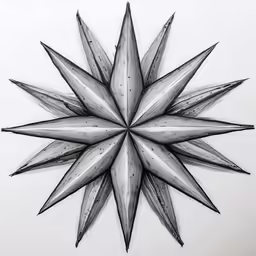 a pen drawing of a flower that has been drawn