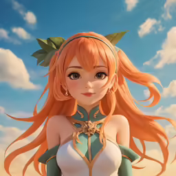 an anime character with blonde hair in the middle