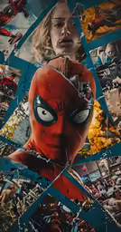 a poster of deadpool in the middle of a picture