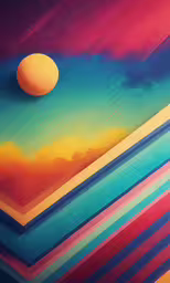an abstract photo of a sun with different shapes,abstract background with a lot of colors and lines