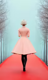 a woman is walking down the red carpet