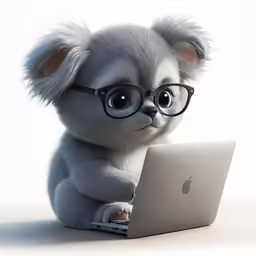 a very cute little dog with glasses on