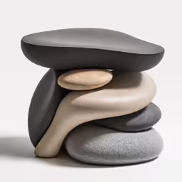 a stack of rocks with an interesting shape