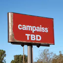the large billboard reads campus tbd