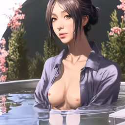 a 3d illustration of a woman in a shirt