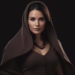 a woman is wearing a shawl in the dark