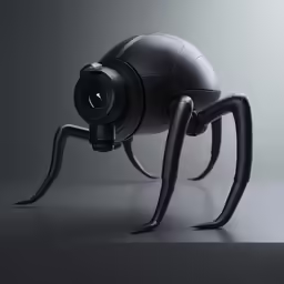 a small spider with a camera attached to it