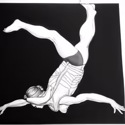 a person is doing an acrobatic thing