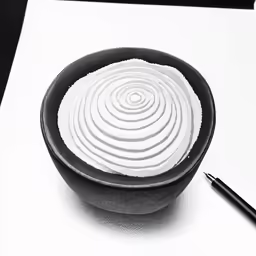 white circular design on the surface of a table