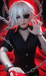 a woman with sunglasses and a red purse