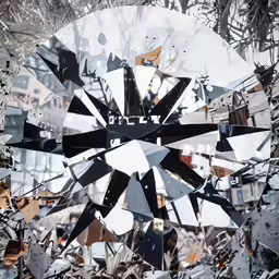 the broken mirror is very abstract