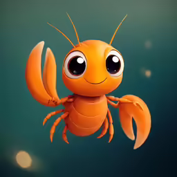 an illustration of a cute little orange insect