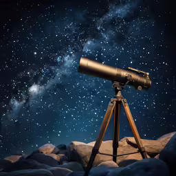 an image of the night sky looking through a telescope