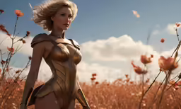an animated image of a woman in the desert