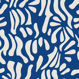 white and blue lines on a blue background
