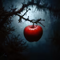 a big fruit is hanging on the branch of a tree