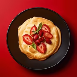 some fruit is laying on top of a pizza
