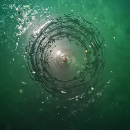 looking into the middle of a circular structure under water