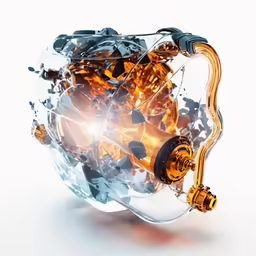 a futuristic mechanical device that has been made to look like a human brain