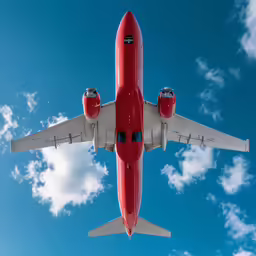 a large passenger plane flying in the air