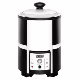 a white and black oven with no lid