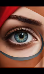 an image of a blue eye with a circle around it