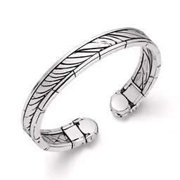 a bracelet made of silver with an elaborate design
