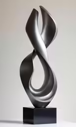 a metal sculpture is on top of a table