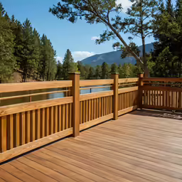 wooden deck with railing and rail around the wooden area