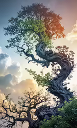 an artistic photograph of the inside of a tree