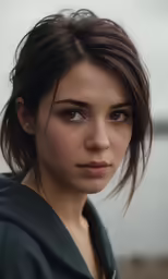 a close up of a person wearing a jacket