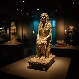 an image of statues on display at a museum