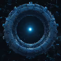 an image of a circular object in space