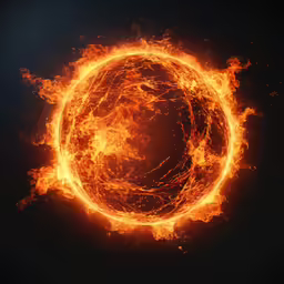 the flame is glowing bright in the dark