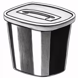 a can of food with a black top