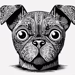 the head of a dog with very large eyes and a surprised look,an image of an adorable little cat with big eyes