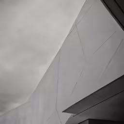black and white image of an upward architecture