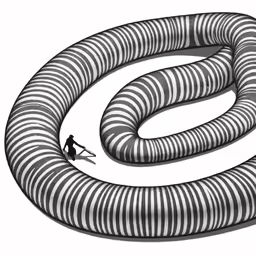 a man standing in front of a coiled object
