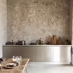a kitchen scene with focus on the counter