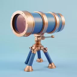 a telescope with a telescope tripod attached to it