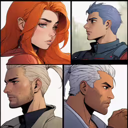 a collage of the characters from avengers vs the clone,the main characters in an upcoming game