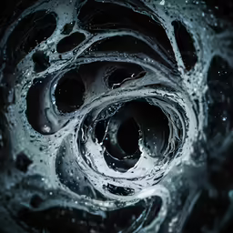 water has turned into the pattern of bubbles